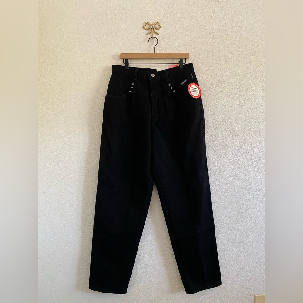Vtg Rockies Mountain Bareback Mom Jeans 17/18 M High Rise Black Denim Relaxed
